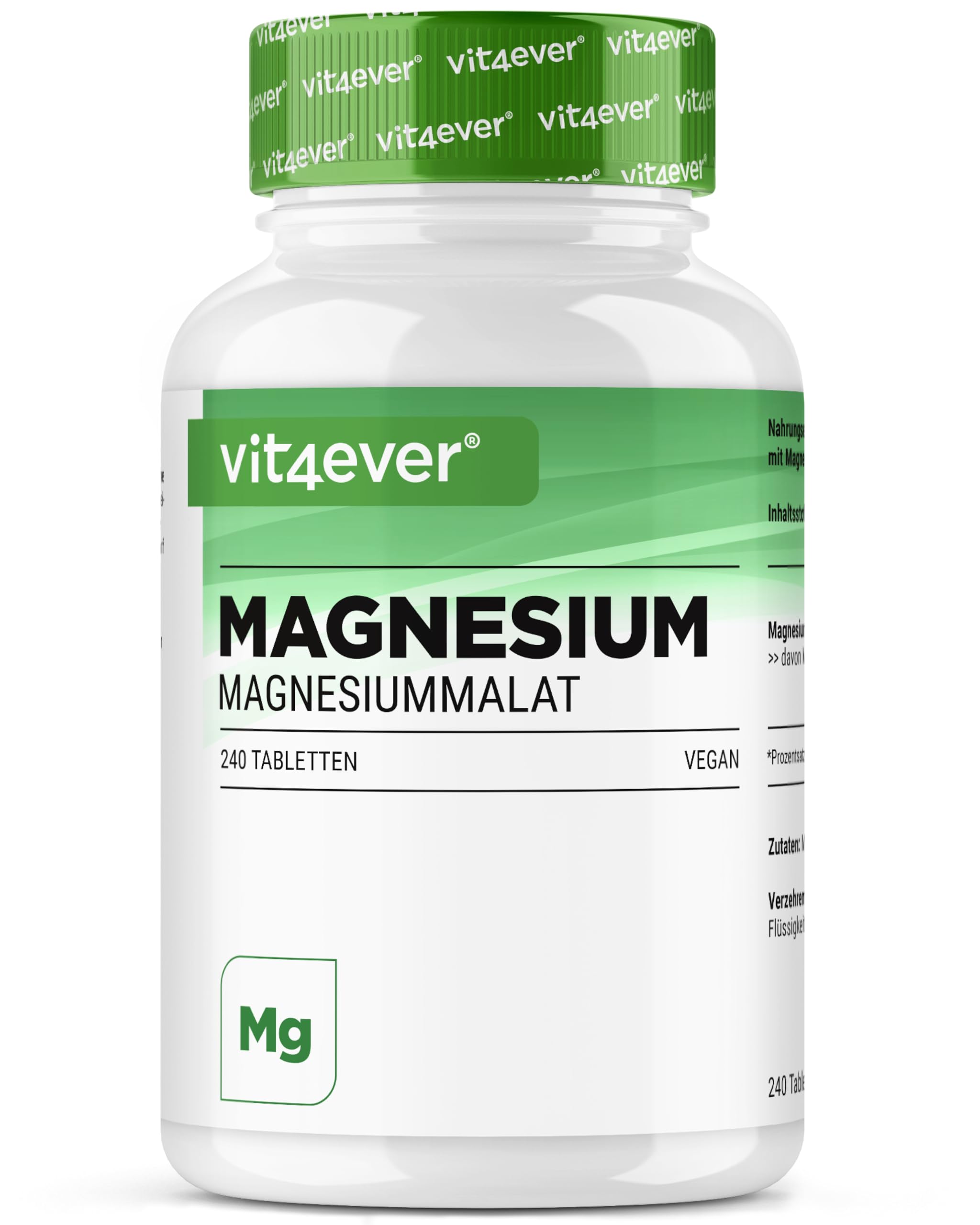 vit4ever Magnesium Malat - 240 Tabletten - 300 mg Magnesium