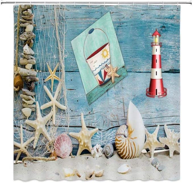 HRUIO Duschvorhang Badezimmerdekorationen aus Polyestergewebe