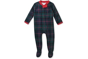 HonestBaby Baby Holiday Sleep & Play Footed One-Piece Pajama Sleeper 100% Organic Cotton