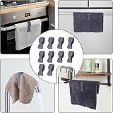 JINGEGECOME 10Pcs Towel Clips - Kitchen Towel Clamps, Grey view 7