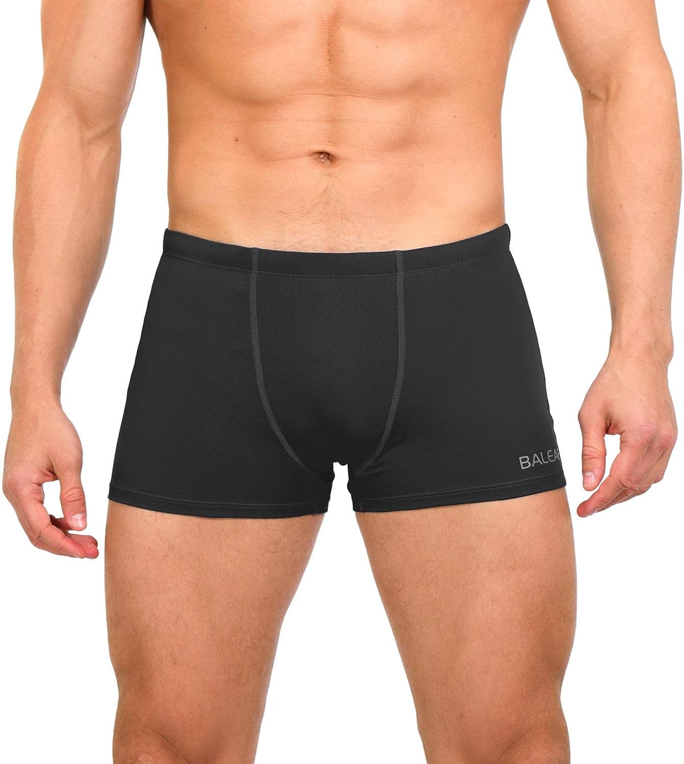 BALEAF Men's Athletic Swim Jammers PBT Durable Square Leg Briefs Training Swimsuit: Clothing