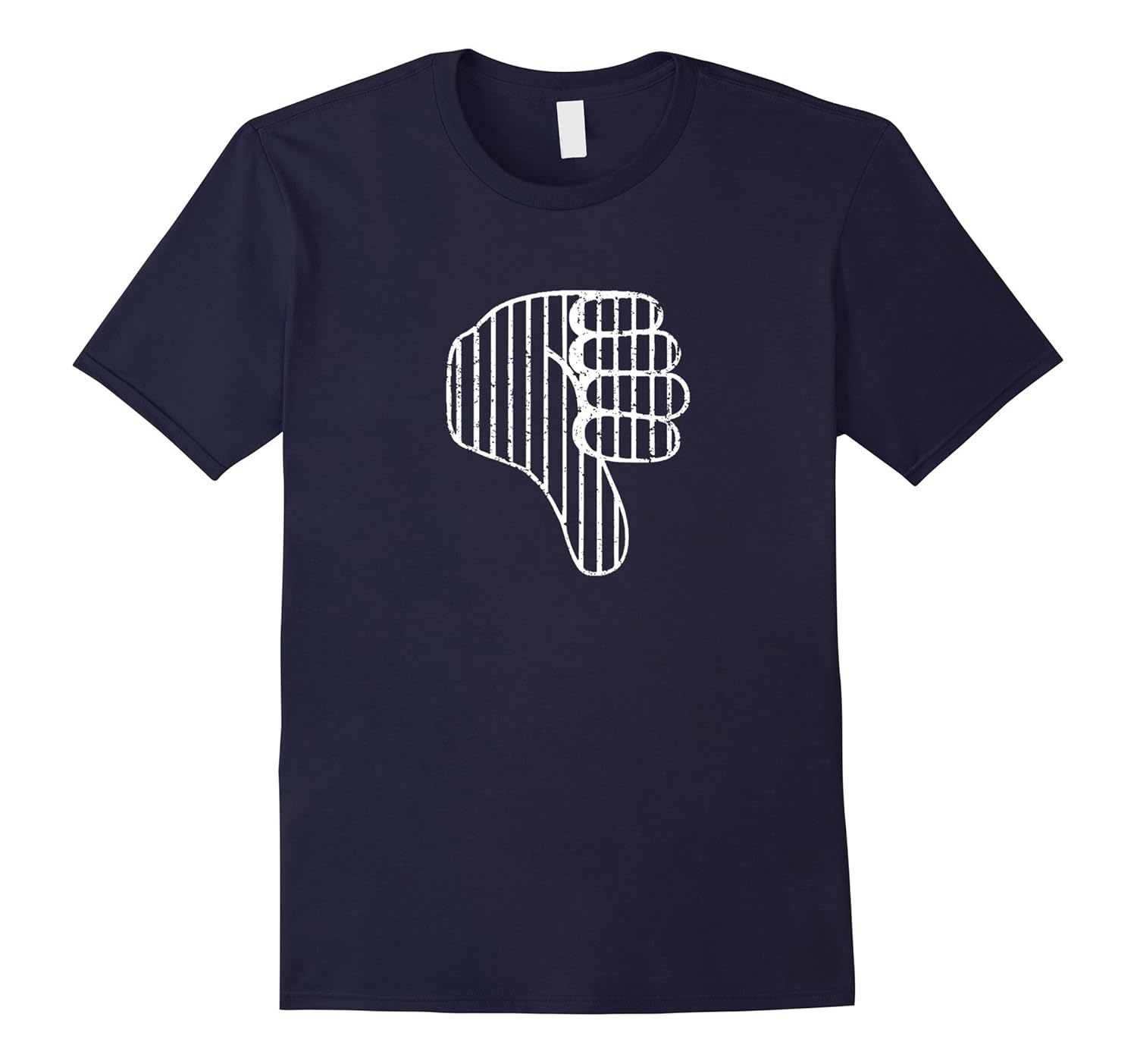 Pinstripes Baseball Thumbs Down Celebration T-Shirt-ANZ