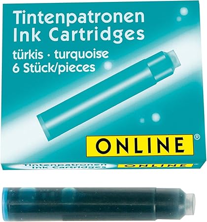Online Standard Tintenpatronen Universelle Fuller Tinte Kompatibel Mit Allen Gangigen Standard Fullern Ersatz Patronen Fur Fullhalter Und Rollerball 6 Stuck Farbe Turkis Amazon De Burobedarf Schreibwaren