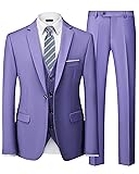 MrSure Men's 3 Piece Suit Blazer, Slim Fit Tux with