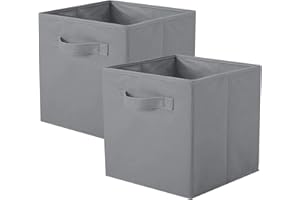 ShellKingdom Storage Bins, Foldable Fabric Storage Cubes and Cloth Storage Organizer Drawer for Closet and Toys Storage 2 Pac