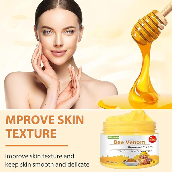 KLIFE BEE VENOM REMOVAL CREAM, 2024 NEW BEE VENOM CREAM, NATURAL BEE VENOM CREAM, PROFESSIONAL BEE VENOM CREAM FOR ALL SKIN TYPES(2PCS)