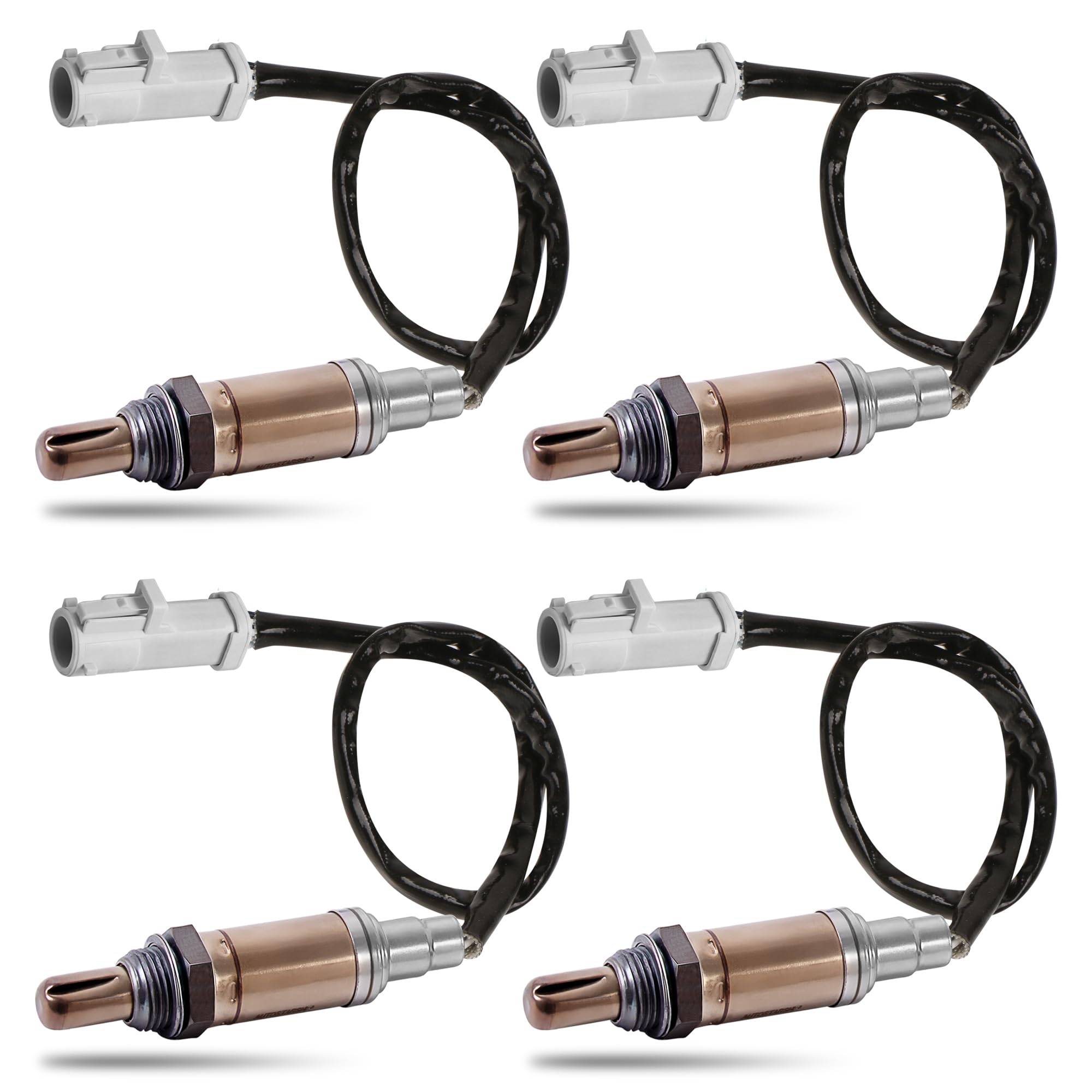 Photo 1 of KUIPERAUTO Male Oxygen Sensor Upstream + Downstream Front Rear 25024001 2344045 15717 Compatible for Ford Mustang Focus F150 Lincoln Town Car Mercury Mariner Milan Mazda Aston 1990-2011 (Set of 4)