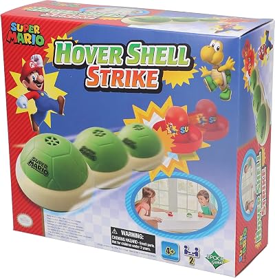 EPOCH Games Super Mario Hover Shell Strike 7397 – Air Hockey Toy