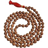 2activelife Authentic 5 Mukhi Rudraksha Mala, Real Himalayan Rudraksha Seeds 108 Beads Necklace, Approx 8 mm Natural Rudraksh Prayer Mala