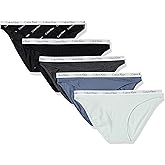 Calvin Klein womens Carousel Logo Cotton Stretch Bikini Panties, 5 Pack