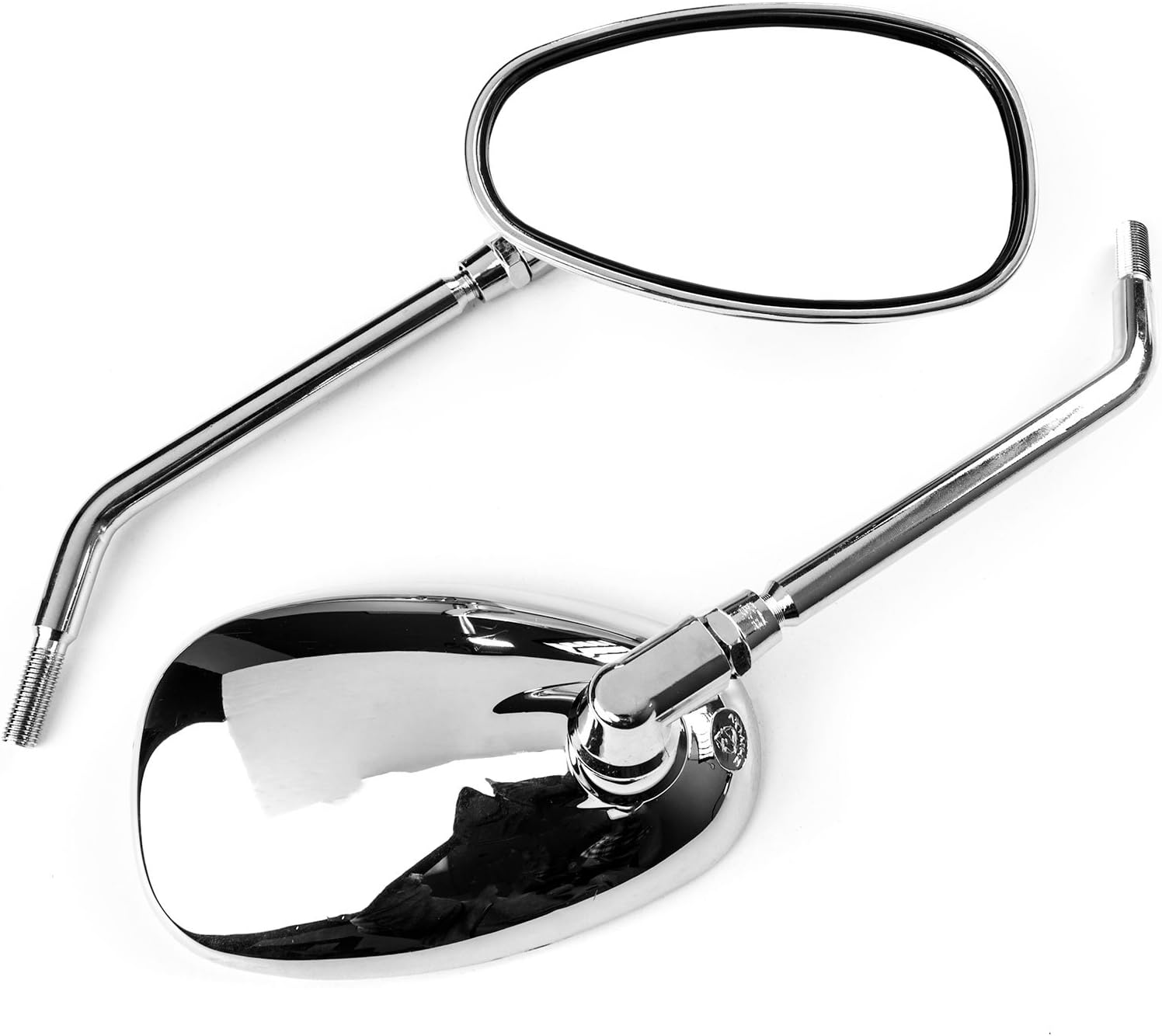 Krator Universal Chrome Motorcycle Mirrors Compatible with Suzuki Boulevard C109R C50 C90