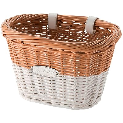 Huffy 00697BK Cruiser Bike Wicker Basket wWhite Accents