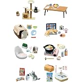 Re-Ment- Life with Cats Blind Box- Includes 1 of 8 Collectible Mini Figurines - Fun and Versatile Decoration