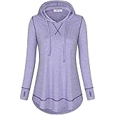 AxByCzD Womens Long Sleeve Workout Yoga Gym Shirts Fall Winter Athletic Hoodies with Thumb Holes