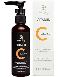Facial Cleanser with Vitamin C - Anti Aging, Breakout & Blemish, Wrinkle Reducing Gel Face Wash - Clear Pores on Oily, Dry & Sensitive Skin with Organic & Natural ingredients for Women and Men