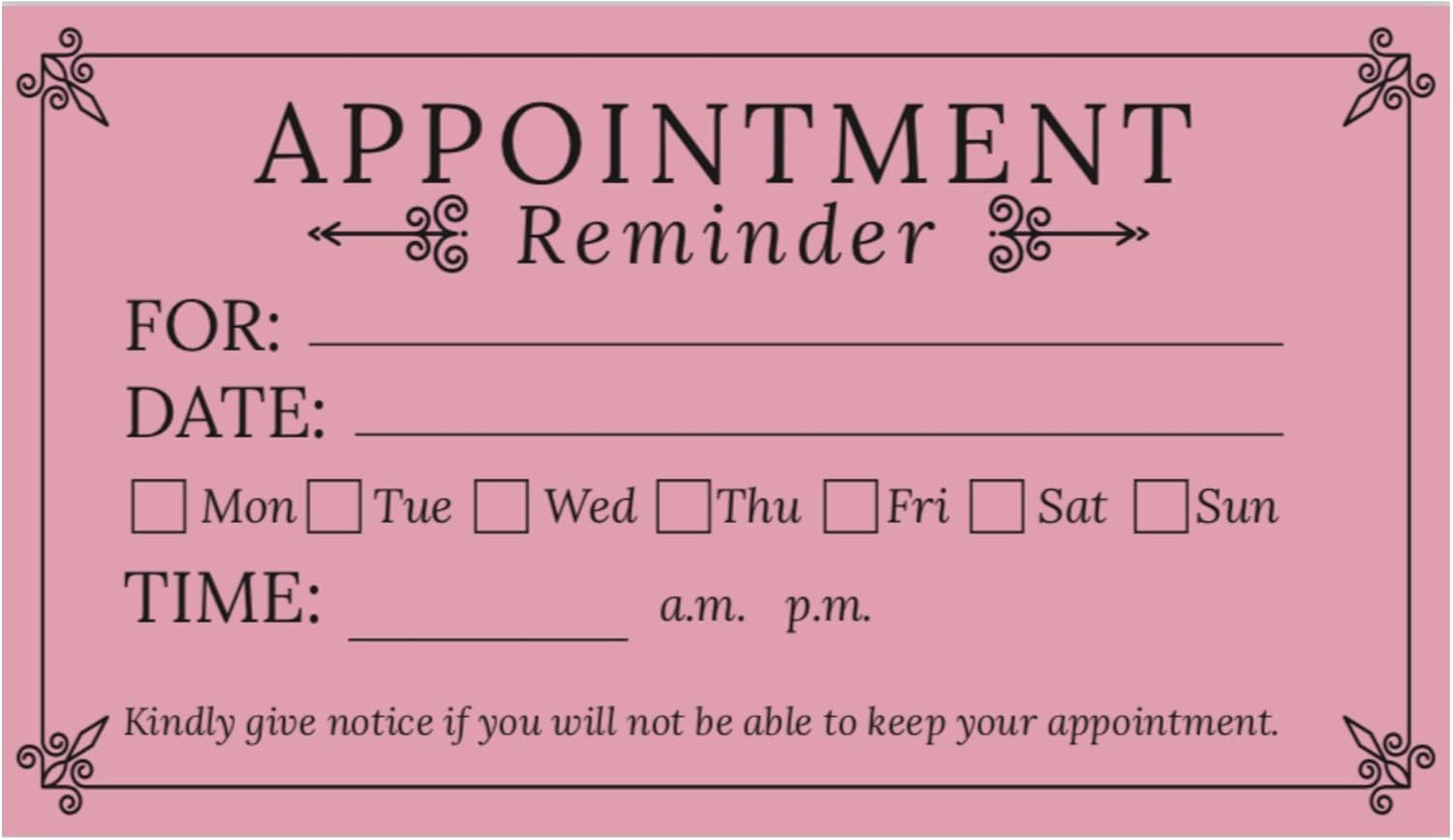 Amazon ピンク アポイントメントリマインダーカード 名刺サイズ 100枚パック 医師 カイロプラクター 歯科医 ヘアスタイリストに最適 楽しく見つけやすいカラー 名刺用紙 文房具 オフィス用品