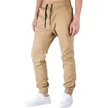ITALYMORN Black Joggers for Men Casual Elastic Waist Pants with