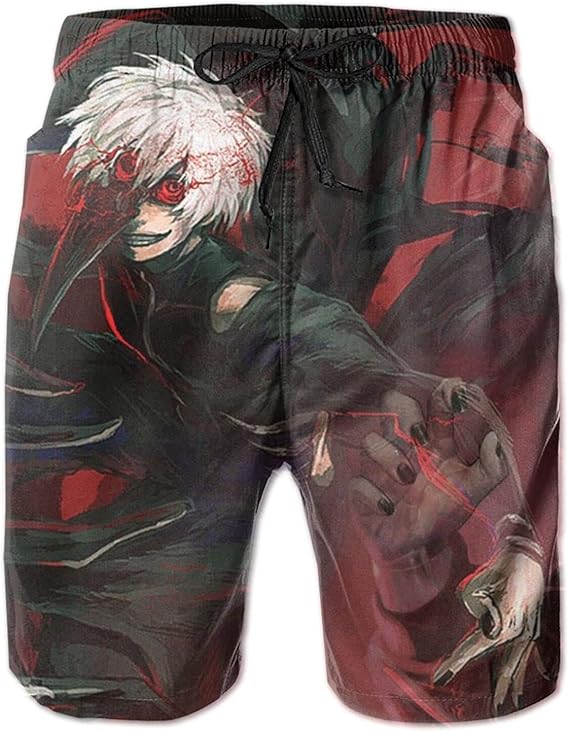 Amazon Co Jp 東京喰種トーキョーグール 水着 メンズ サーフパンツ 無地 水陸両用 海水パンツ ハーフパンツ ゴムウエスト 通気 耐摩耗性 ボードショーツ ビーチショーツ 服 ファッション小物