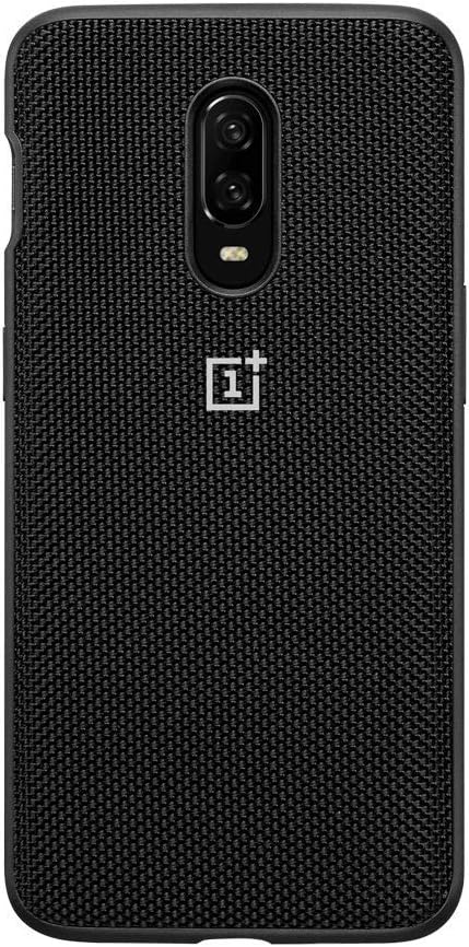 Accko Back Cover for OnePlus 6T Nylon Bumper Case (Black)