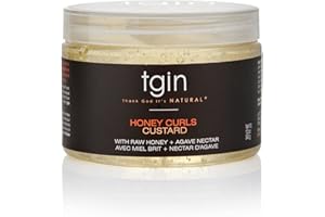 tgin Honey Curls Custard For Natural Hair - Dry Hair - Curly Hair - Damaged Hair - 12 Oz