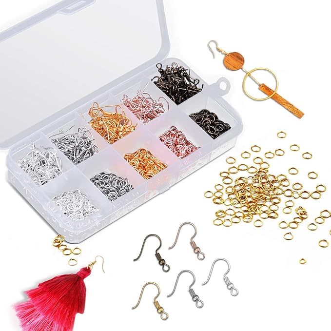 Camfosy Earring Making Supplies Kit, 1353 PCS Jewelry