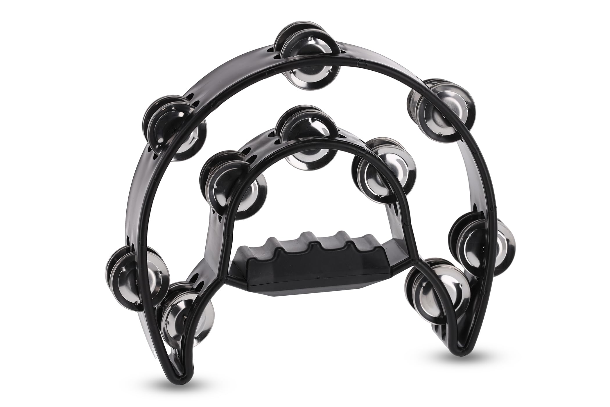 GEWA jingle wreath half moon - 20-pairs of chrome-plated jingles - double row - color black