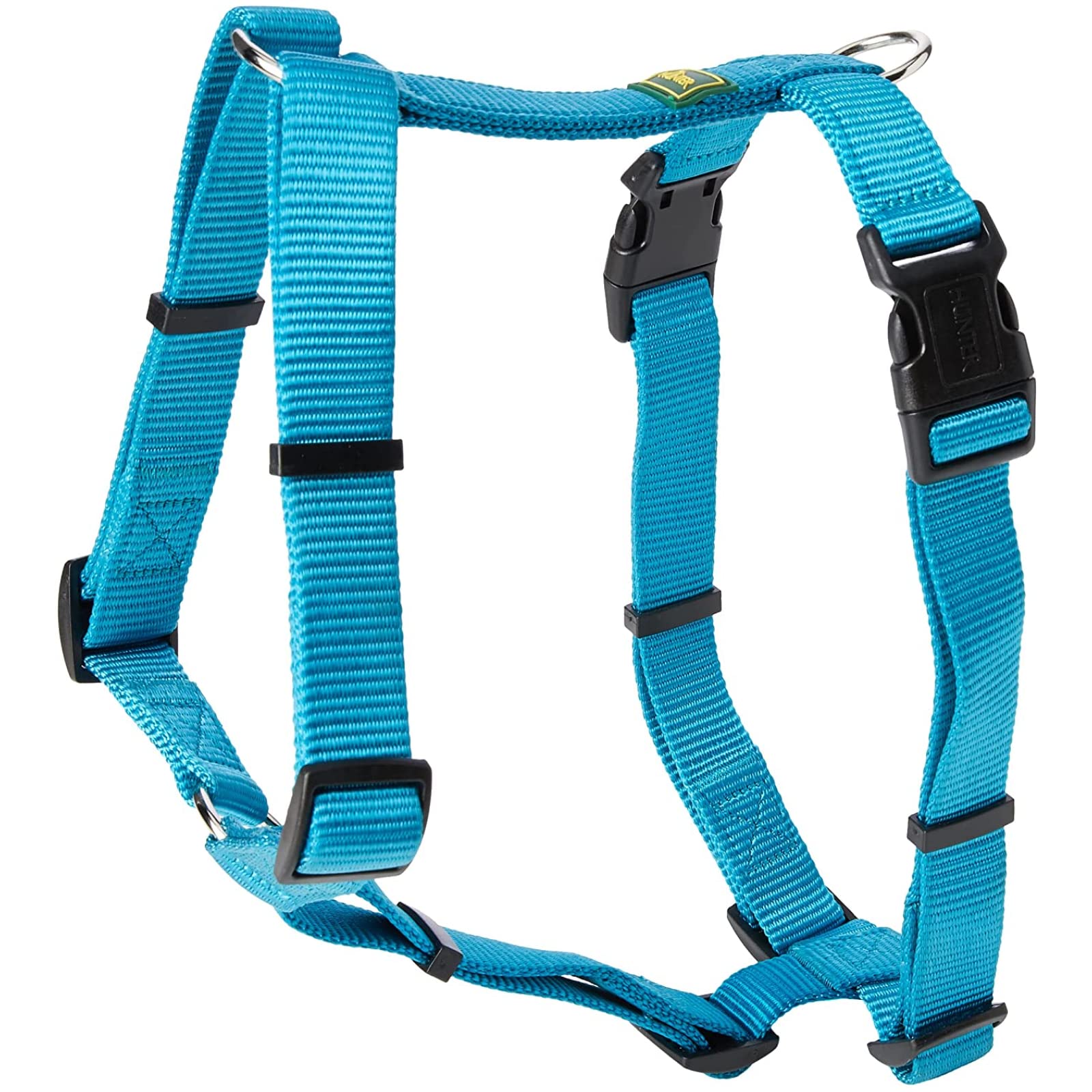 Hunter Dog Harness with Reflective Strips - Vario Rapid No Pull Harness for Dogs for Walking, Running, & Training - High-Quality Nylon Dog Accessories for Small, Medium, & Large Dogs - Petrol Blue