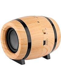 Bluetooth Wireless Speaker STOGA Mini Portable Speaker Small Wooden Beer Barrel, Cute Lovely Shape, High Stereo Bass Sound, TF Card, 3.5mm AUX for iPhone Android PC