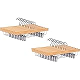 Quality Hangers Wooden Pants Hangers - 20-Pack Swivel Hook Cloth Hanger Set - Lotus Wood Skirt, Pant, Shorts and Slack Hanger