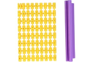 Plastic Cookie Letter Mold Set | DIY Baking Stamps for Kids, Alphabet Cookie Cutter with Slider Tool for Cakes, Biscuits & Cr