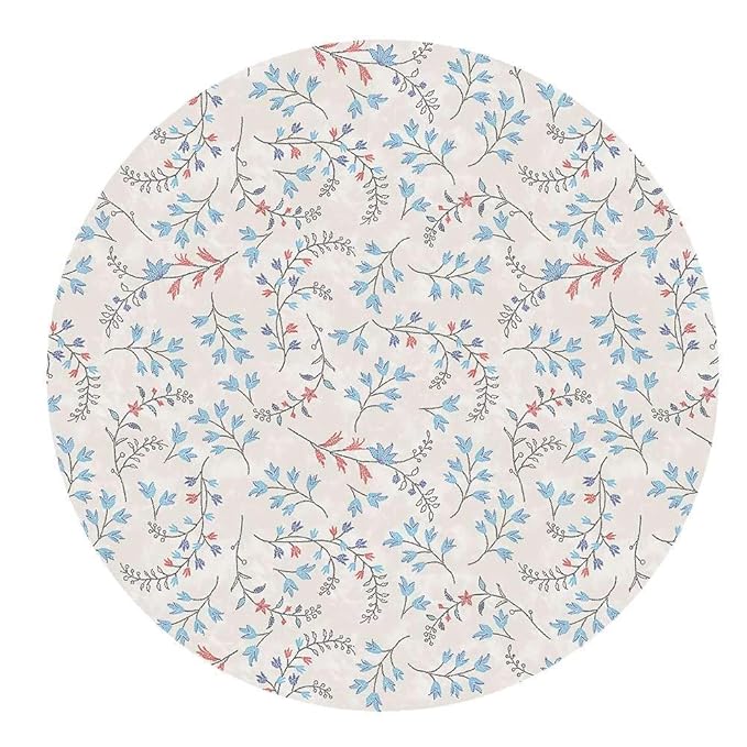 DecoHomeTextil Wachstuchtischdecke Wachstuch Tischdecke Gartentischdecke Rund Oval Zweige Rund ca. 140 cm abwaschbare Wachsti