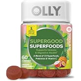 OLLY Supergood Superfoods, Supports Immune &amp; Digestive Health* - 60 Count | Gut Health Support, A blend of 15 Superfoods, Prebiotics and Vitamin C, Gluten Free, No Synthetic Colors or Flavors