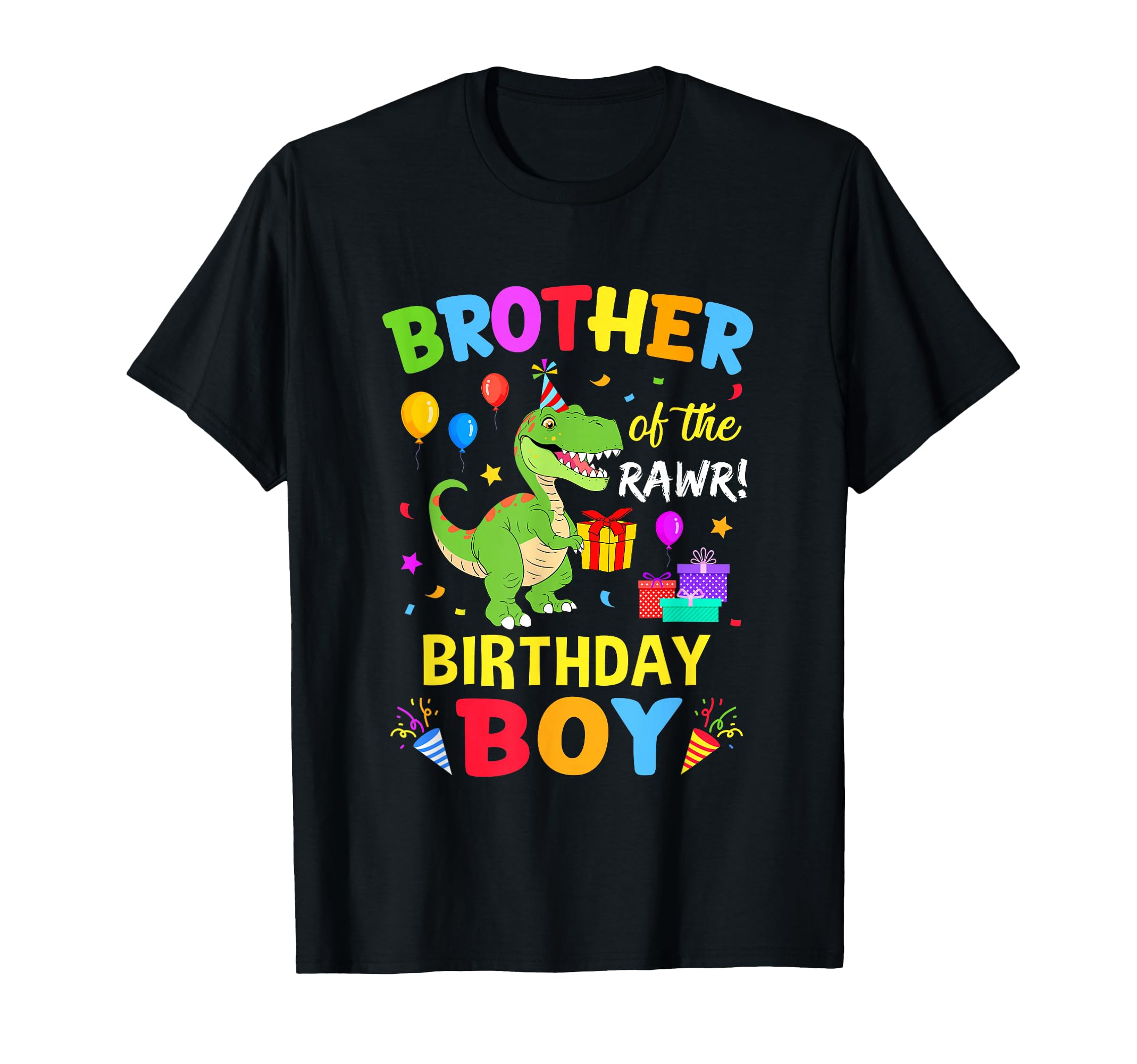Photo 1 of Brother Of The Birthday Boy T-Rex Funny Dinosaur Boy Party T-Shirt