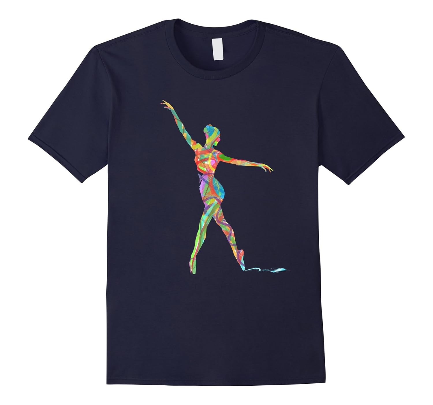 Abstract Dancer Girl Watercolor Cool T-Shirt-Rose