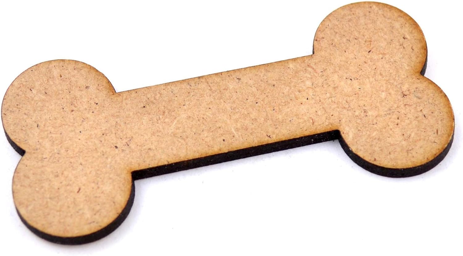 10 x MDF Wooden Dog Bone Shapes, Small Plain Wood Craft (100mm 10cm