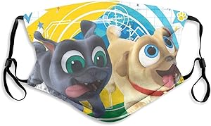 BLIOWL Pu-ppy Dog Pa-ls Face Mask Reusable Cloth Face Masks with 2 Filter Washable Adjustable Breathing Reusable Mouth Cover,Breathable Balaclava Bandanas Protective for Boys Girls