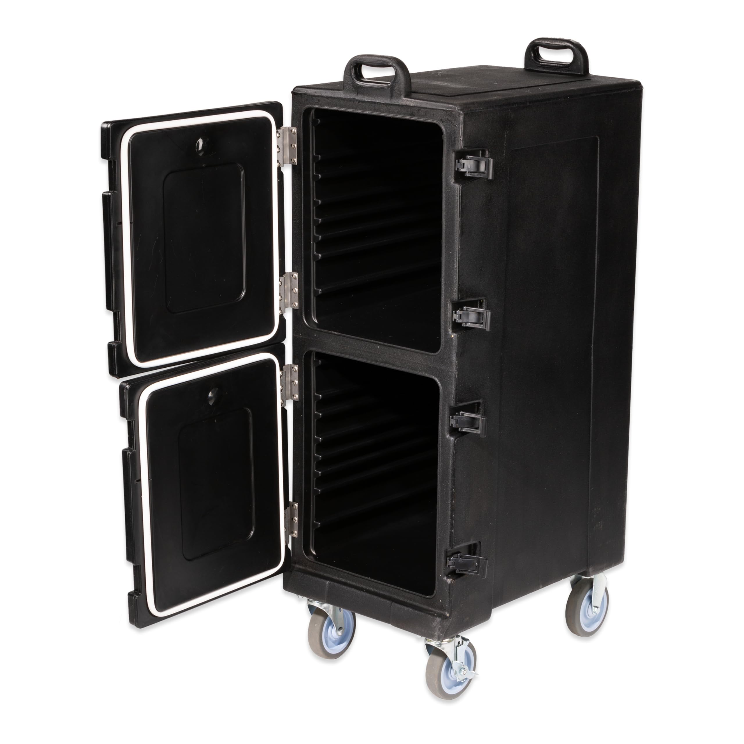 Photo 1 of ***Very used***
Carlisle FoodService Products Cateraide Insulated Front Loading Food Pan Carrier with Casters for Catering, Events, and Restaurants, Plastic, 10 Pans, Black