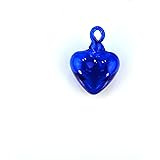 ZealwithaFish Hand Blown Heart 1blue 2.5 X 3