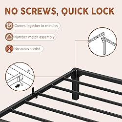 GarveeHome 8 Inch King Bed Frame, Heavy Duty Metal