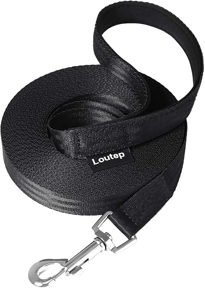 Loutep Training Lead for Dogs 3m 30m Nylon Rope Padded Handle Swivel Hook