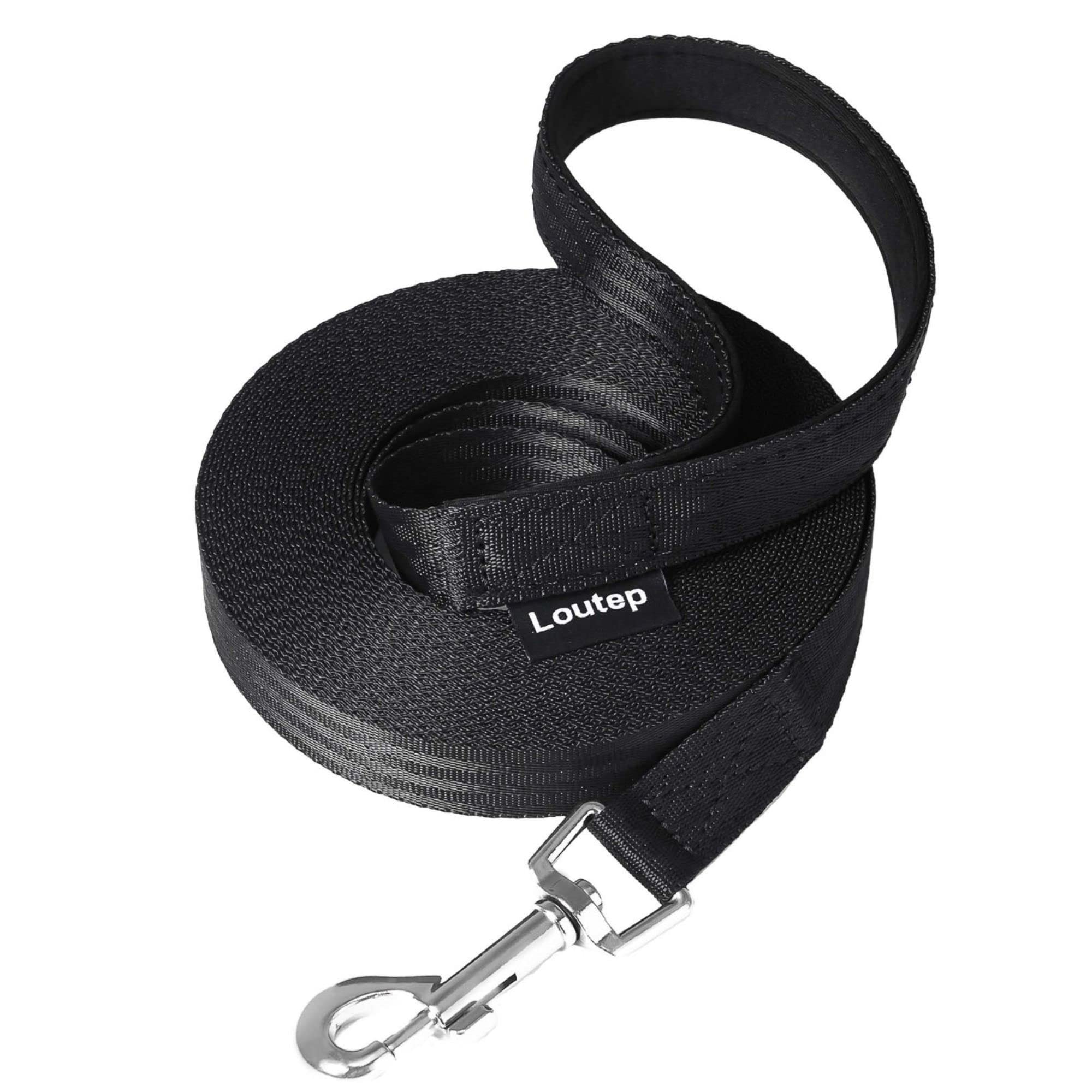 Loutep Training Lead for Dogs 3m 5m 10m 15m 20m 25m 30m Strong Nylon Rope Extra Long Line Dog Lead Leash with Padded Handle for Large Medium Small Puppy Recall Pet Walking Obedience — image 1