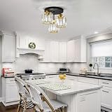 FORCOSO Ceiling Light 3 Light Black Gold Crystal E27 Living Room Bedroom view 6