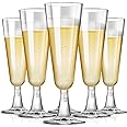 SUREHOME Plastic Champagne Flutes Disposable Champagne Glasses 20 Pack 5.5 Oz Clear Plastic Mimosa Glasses Acrylic Wedding Toasting Glasses for Baby Shower Birthday Party Supplies Bar Cocktail Cups