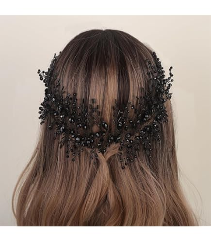Teyglen Diadema Roja Con Diamantes De Imitación Para Boda, Corona De
