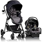 Evenflo Pivot Modular Travel System with LiteMax Preemie and Infant Car Seat (Casual Gray)