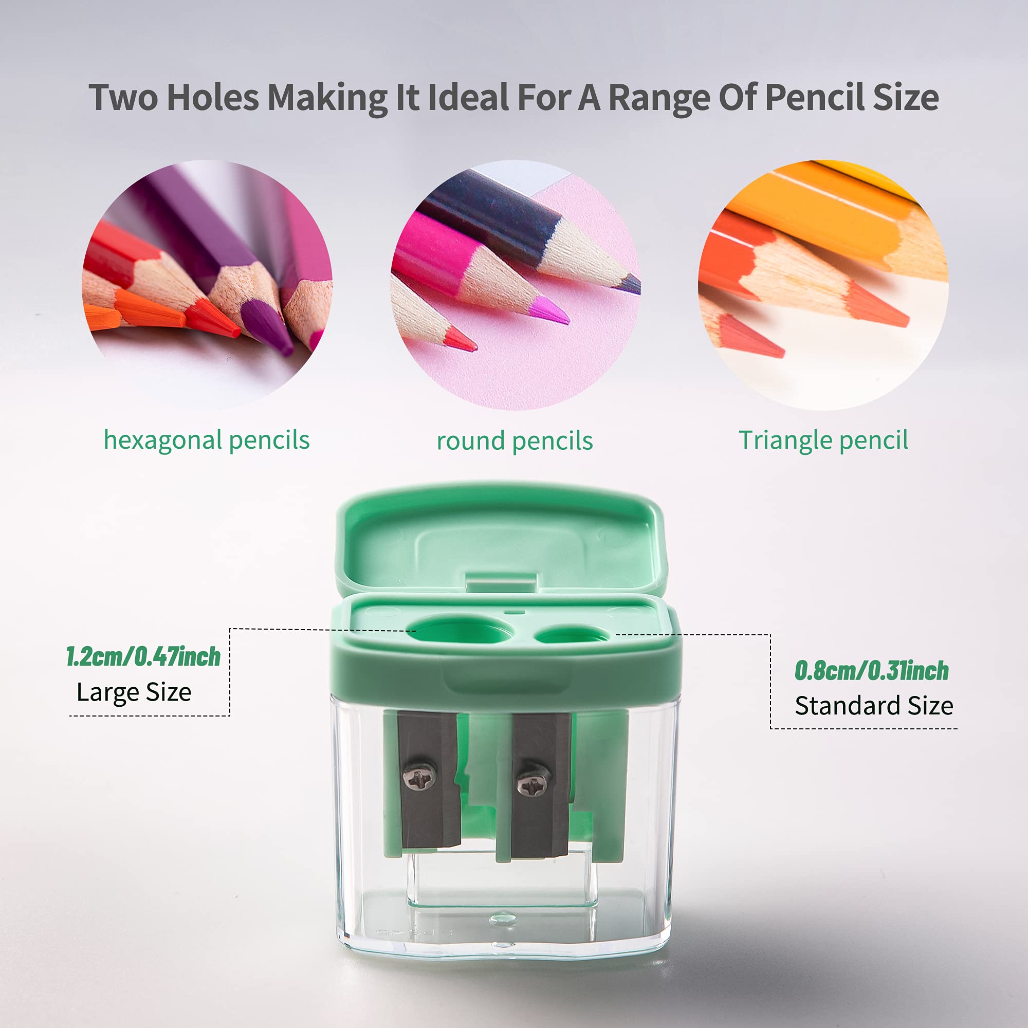 Golcellia 4 PCS Small Pencil Sharpeners Manual for Kids, Colored, Hand Pencil Sharpener, Classroom