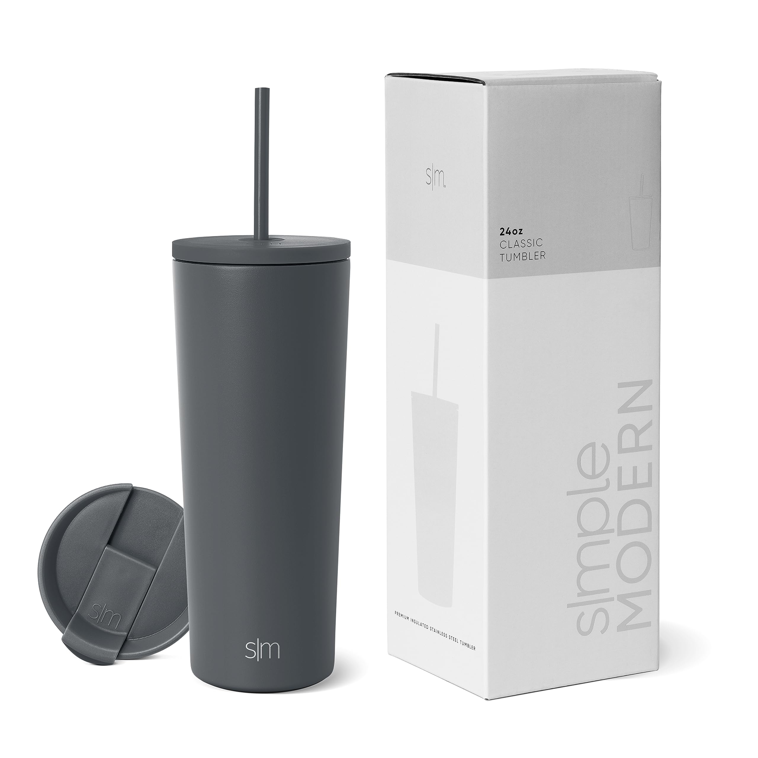Simple Modern Insulated Tumbler with Lid and Straw