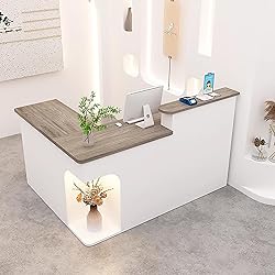 SUZEPER Modern Reception Desk Counter