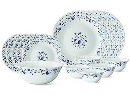 Larah by BOROSIL Ceramic Dinner Set, 33 Pieces