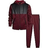 Pro Athlete Boys Tracksuit Set - 2 Piece Cozy Athletic Soft Fleece Zip Up Hoodie and Jogger Sweatpants For Boys